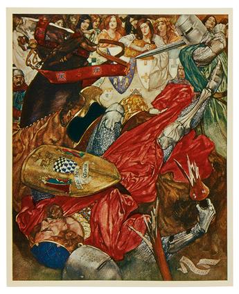 MALORY, THOMAS, Sir.  WILLIAM RUSSELL FLINT.  Le Morte dArthur.
